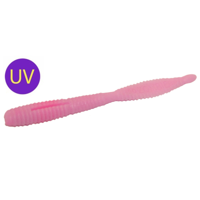 Силиконовая приманка Zombie ZWorm (Червь) цвет Pink (Розовый) UV