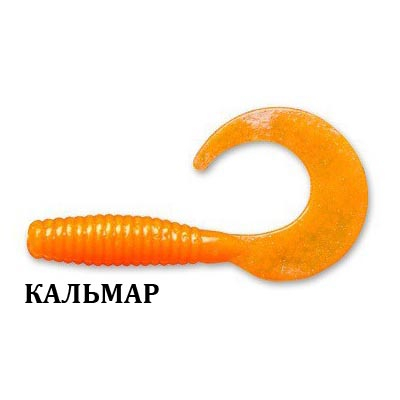 Силиконовая приманка Crazy Fish Angry Spin 2" 21-4,5-64-6 кальмар цв. fluo orange (флуоресцентно-оранжевый)