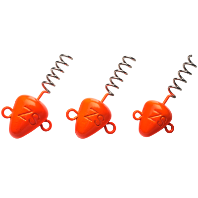 Штопор огруженый Svartzonker Screw-in-head Fl. Orange 7 g - 3 штуки
