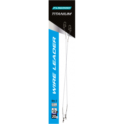Поводок Flagman Titanium Wire 2,4кг 12см 0,15мм 2шт