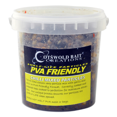 Консервированная приманка Cotswold Baits PVA Friendly Chilli Mixed Particles 1,2L CB0345 (конопля пшеница кукуруза чилийский перц)