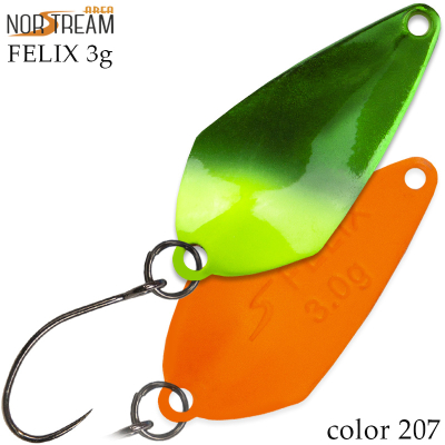 Блесна колеблющаяся Norstream Felix 3гр. цв. 207