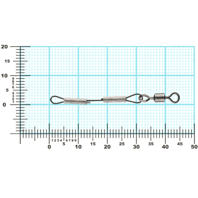 Титановое звено с вертлюгом для ассиста Vido Craft 45 мм, толщ. 0,4 мм, 20 кг, 3 шт/уп VD-ATiSLRS-04-45(3)