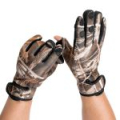Перчатки рыбацкие Helios КМФ лес на липучке с ПВХ р.XL (HS-PR-KMF-XL)