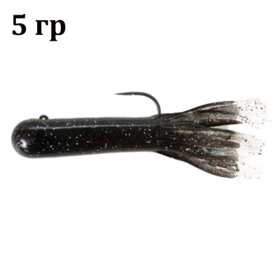 Джиг-головка Fox Rage Tube 80mm / Крючок 3/0 5g - Silver Pearl (3 шт. в уп.) NJH117