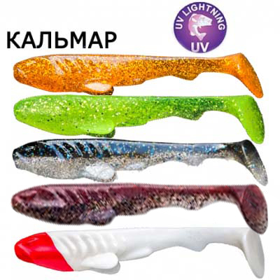 Силиконовая приманка Crazy Fish Tough 5" 28-125-M91-6 кальмар цв. MIX91
