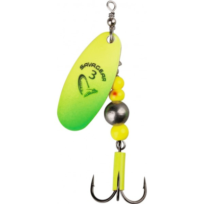 Блесна вращающаяся Savage Gear Caviar3 9.5g цв. 07-Fluo Yellow / Chartreuse 42313
