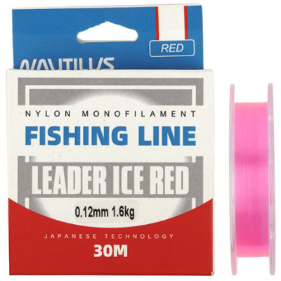 Леска Nautilus Leader Ice Red 30м 0,10мм, 1,3кг
