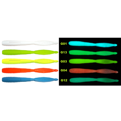 Силиконовая приманка Zombie ZWorm (Червь) цвет mix5x2 - slow sinking (ZW75SSGMIXEDCH)