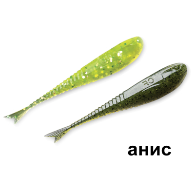 Силиконовая приманка Crazy Fish Glider 1.2" 70-30-16/20-1 анис цв. watermelon (арбуз) /  kiwi (киви)