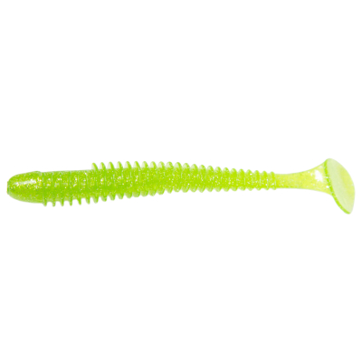 Силиконовая приманка Kaida Salmon 4.6" 12cm 8g Grass Green-6tails HT#004