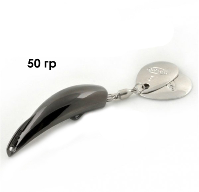 Блесна GT-BIO Deep Bomb II 50гр, серая, без крючка