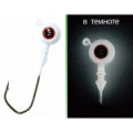 Джиг крашеный Шар 52 гр, кр-к VD-079 №8/0, цв. 08-белый люминофор GCB-079-8/0-52-08 3 шт