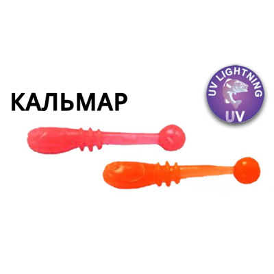 Силиконовая приманка Crazy Fish Whitebait 0.8" 16-20-50/64-6 кальмар цв. pink flamingo (розовый фламинго) / fluo orange (флуоресцентно-оранжевый)