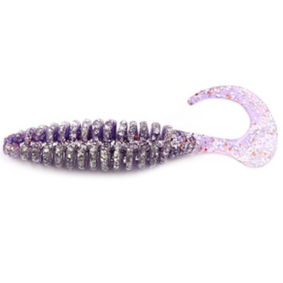 Силиконовая приманка Yaman Battery Tail 5" цвет #19 - Silver Violet (уп. 3 шт.)