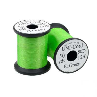 Нить UNI Gold 12/0 50yds. 50 denier Fl. Green