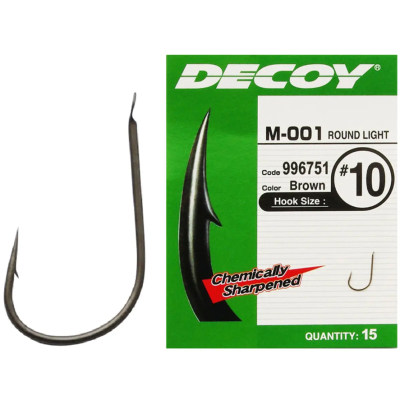 Крючок одинарный Decoy M-001 Round Light #10