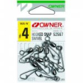 Застежка с вертлюгом Owner Hooked Snap Swivel №4 7шт