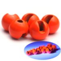 Бусина вольфрамовая Призер с вырезом Fluo Orange 5,5 мм. 1,3гр. уп. 5 шт.