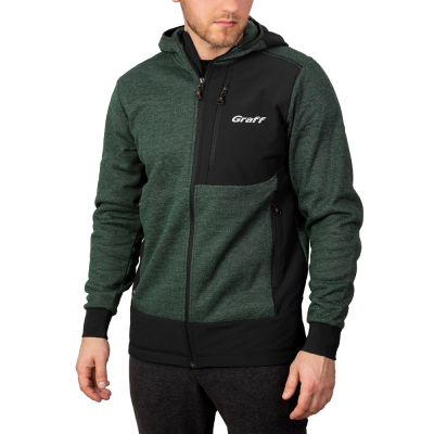 Кофта флисовая Graff (233-P-BL) оливковая р. 2XL