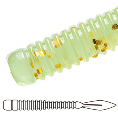 Силиконовая приманка Major Craft Para Worm PW-AJIFLAT 2.3" цв. #060