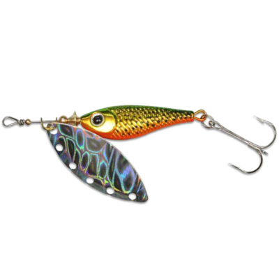 Блесна вращающаяся Daiwa Silver Creek Spinner R 1180 Holo цв. Green/gold