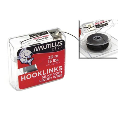 Поводковый материал Nautilus Silky Soft Liquid Wire 15lb 20м Pitch Black*