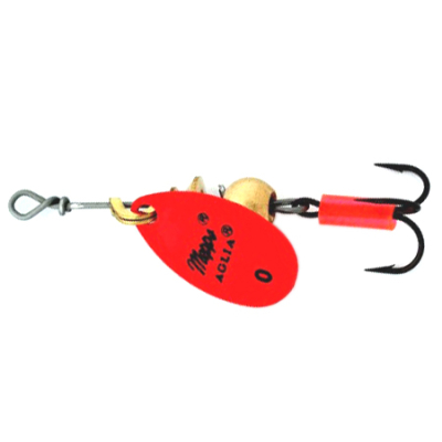 Блесна вращающаяся Mepps Aglia Fluo Rouge №0