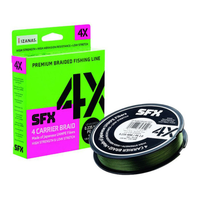 Леска плетеная Sufix SFX 4X 135м зеленая 0.128 мм 5.5 кг PE 0.6