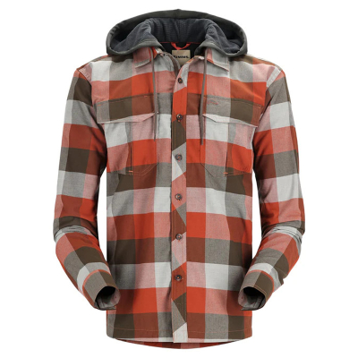 Рубашка Simms Coldweather Hoody, Clay Buffalo Plaid, L