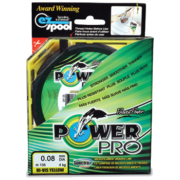 Шнур плетеный Power Pro Hi-Vis Yellow 135m - 0.23mm