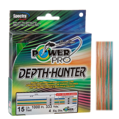 Шнур плетеный Power Pro Depth-Hunter Multicolor 150m - 0.15mm