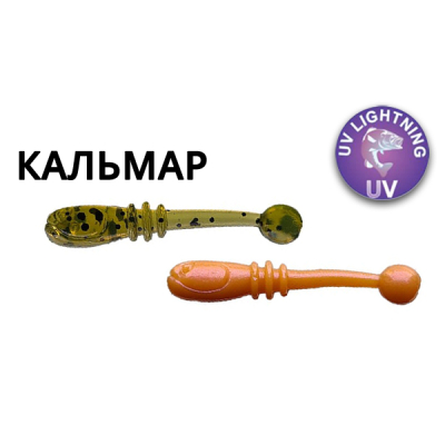 Силиконовая приманка Crazy Fish Whitebait 0.8" 16-20-16/52-6 кальмар цв. watermelon (арбуз) / somatic (телесный)