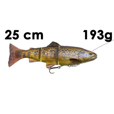 Приманка Savage Gear 4D Line Thru Trout MS 25cm 193g 03-Dark Brown Trout 57401