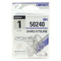 Одинарный крючок Owner 50240 Shiro Kitsune, nickel №7 13шт