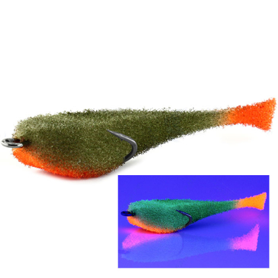 Мормыш Классическая Поролоновая рыбка с открытым двойником 10 см, цв. 41 - крючок № 1