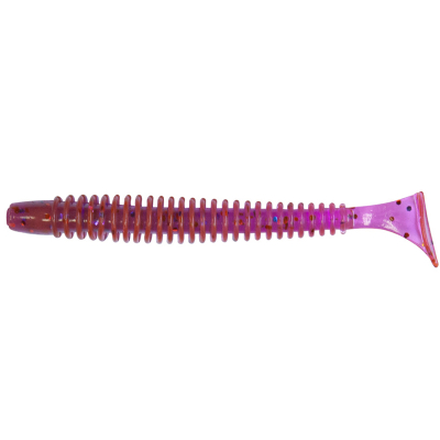 Силиконовая приманка Pike Hunter Ribbed Worm 4.6" 11,7 см. #002 Pink Lox (UV) (4 шт)