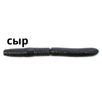 Силиконовая приманка Trout Zone Wake Worm FAT 3,4" цвет черный