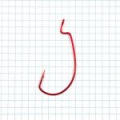 Крючок офсетный Koi Super Lock Worm, размер 3/0 (INT), цвет RED (10 шт.)