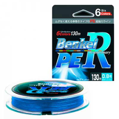 Шнур Benkei PER, 130м, 6 цветов #4, 0,334мм, 26,1кг