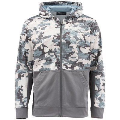 Толстовка Simms Challenger Hoody - Full Zip, Hex Flo Camo Grey Blue, XL