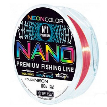 Леска Balsax Nano Neon Fuxia 100 м 0,18 мм