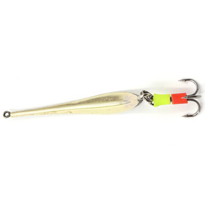 Блесна вертикальная "Яман" Матвейчикова с тройником 40мм 2,7гр. цвет никель/латунь