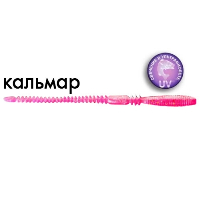 Силиконовая приманка Crazy Fish Cruel Leech 5.1'' 6 шт. 42-130-9d-6 кальмар цв. pink snow (розовый снег)