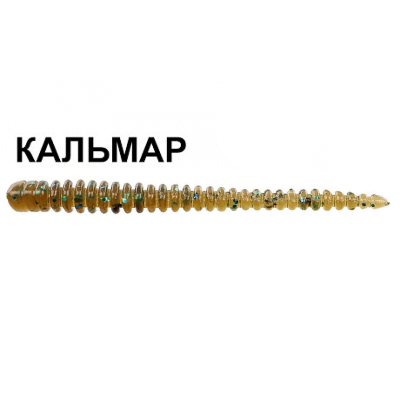 Силиконовая приманка Crazy Fish Cruel leech 1.6" 85-38-42-6 кальмар цв. green pumpkin bl. (зеленая тыква син.)