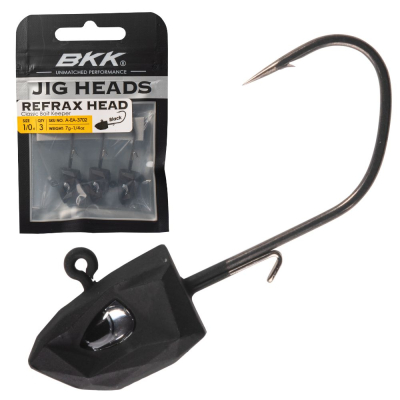Джиг-головка BKK Refrax Jig - Black (A-EA-4016) - 3/8oz - 5/0# (3шт)