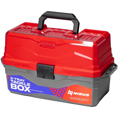 Ящик для снастей трехполочный Nisus Tackle Box красный (N-TB-3-R)