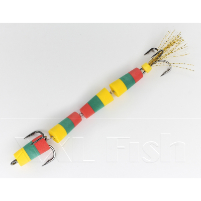 Приманка Мандула "Флажок" XXL Fish Модель №140 цв. ЖелтоЗеленоКрасный