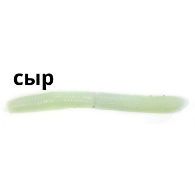 Силиконовая приманка Trout Zone Wake Worm FAT 2,6" цвет светонакопительный