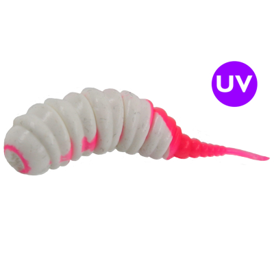 Мягкая приманка Milmax "Зефирка" 4см., сыр № 023 белый+розовым(uv)